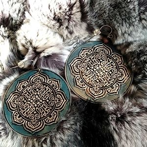 Boho Blue Sun Earrings ✨